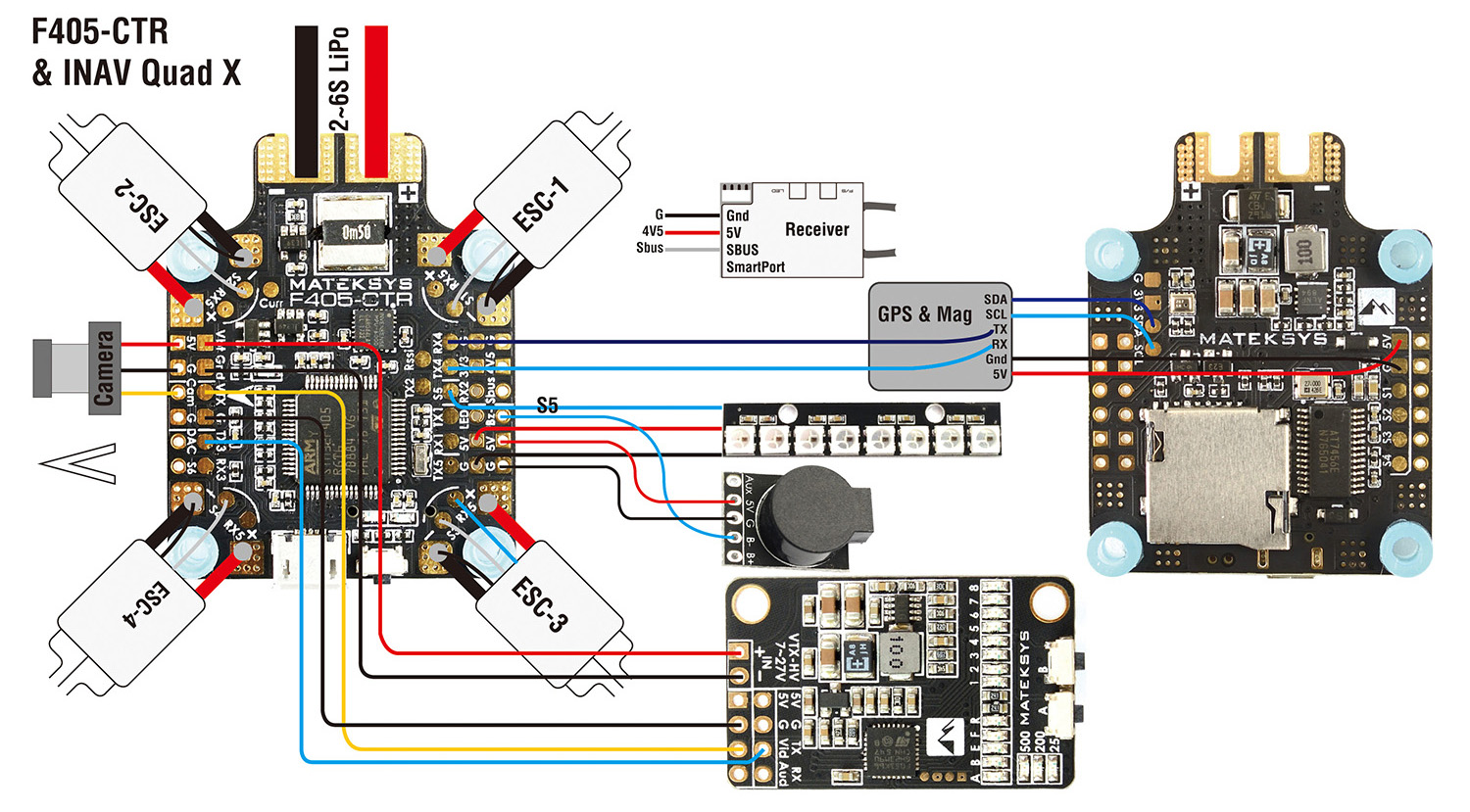 esquema conexion matek f405