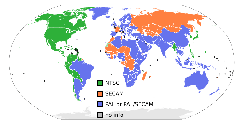 PAL_NTSC_en_el_mundo