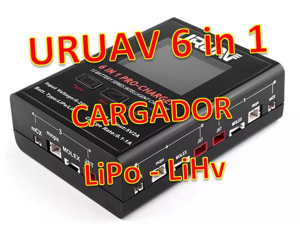 URUAV 6 in 1 PRO Cargador LiPo 1S