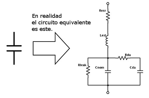 circuito equivalente condensador